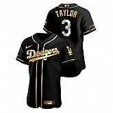 Dodgers 3 Chris Taylor Black Gold 2020 Nike Flexbase Jersey Dzhi,baseball caps,new era cap wholesale,wholesale hats